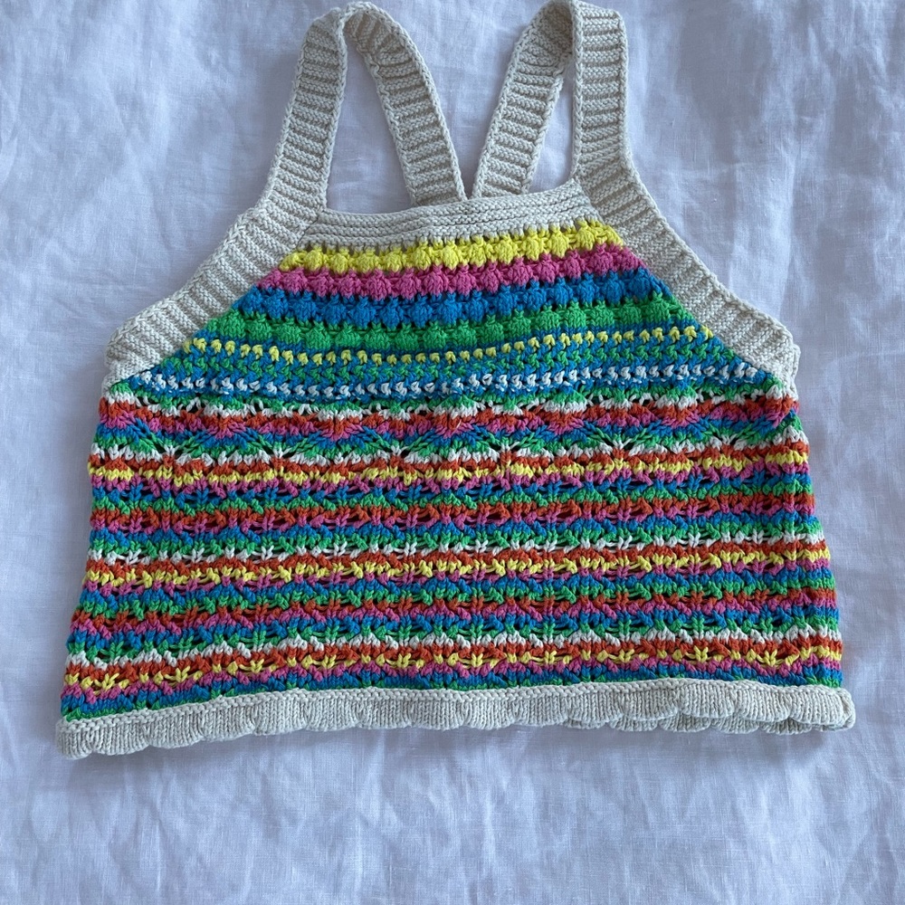 Zara Girls Rainbow Knitted Tank Top